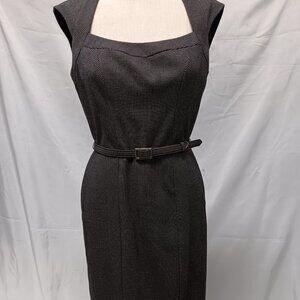 White House Black Market Polka Dot Black And White Dress {ch}